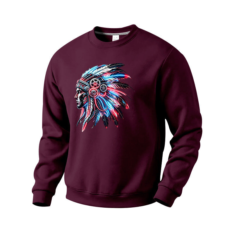 Męska bluza z detailed feather decoration print