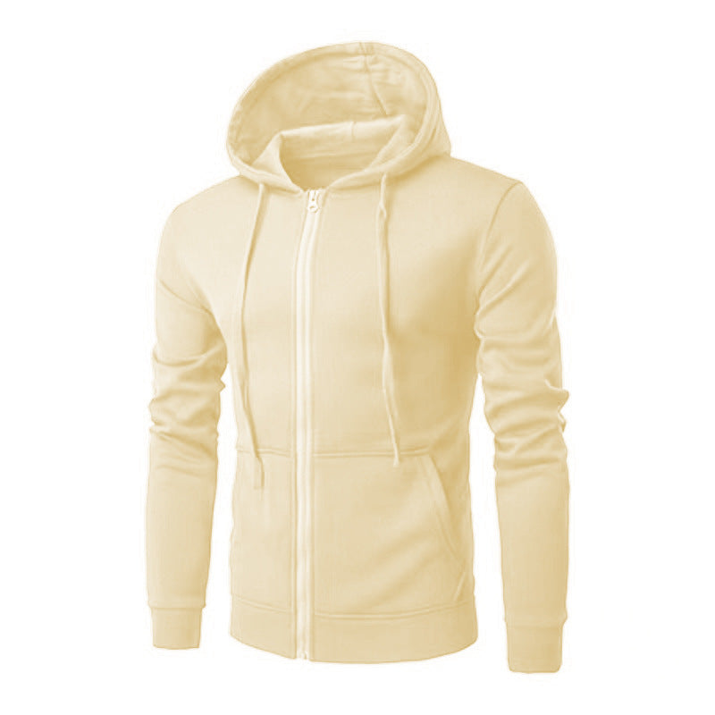 Męska Nano Slim-Krój Bluza z kapturem Sweat Kurtka z central zamek, dwuwarstwowa kaptur i praktyczne kieszenie boczne