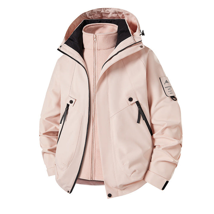 Męski 3-in-1 Softshell Parka z odpinany polar wewnętrzny kurtka i technical kaptur