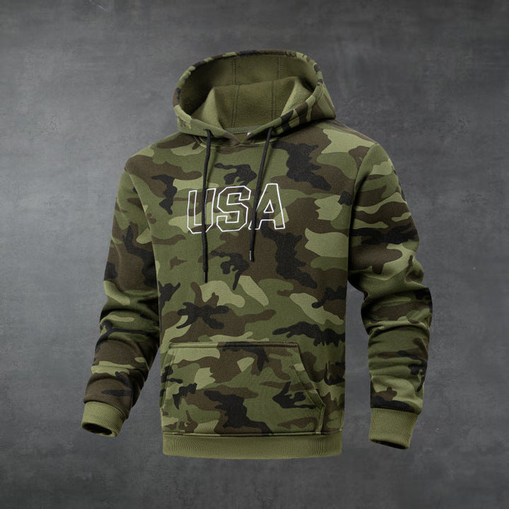 Męska Camouflage Bluza z kapturem
