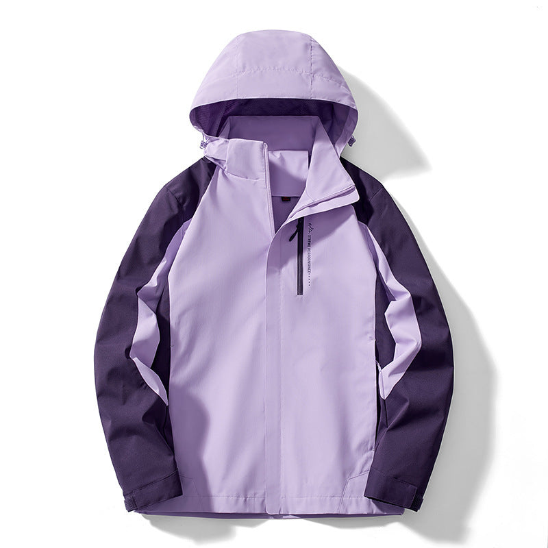 Damska two-layer softshellowa rain kurtka z kapturem, oddychająca membrane i chest zamkiem Lumaza