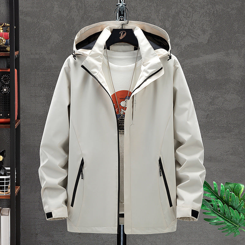 Męska lekka kurtka softshell outdoorowy z kapturem, Wwd i Water Repellent Surface