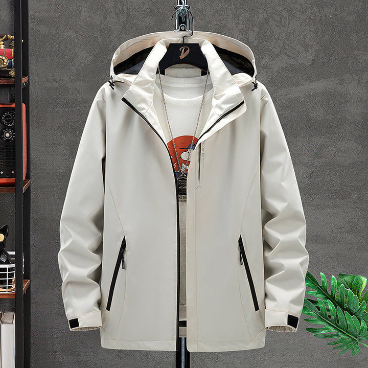 Męska lekka kurtka softshell outdoorowy z kapturem, Wwd i Water Repellent Surface