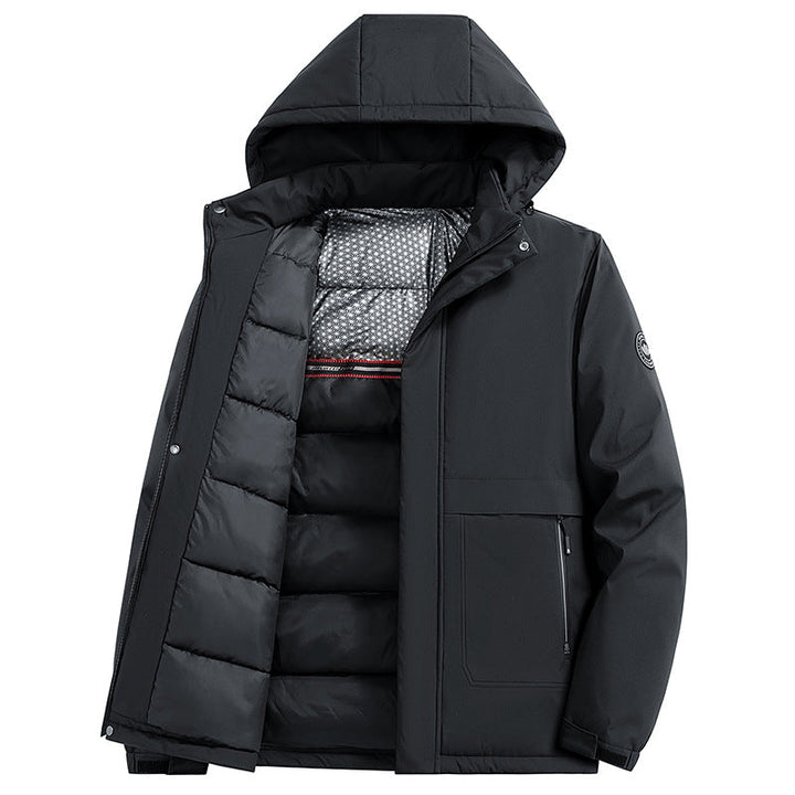 Męska wodoodporny Wwter parka z Thermo-Reflective pikowana Lwwg i kapturem