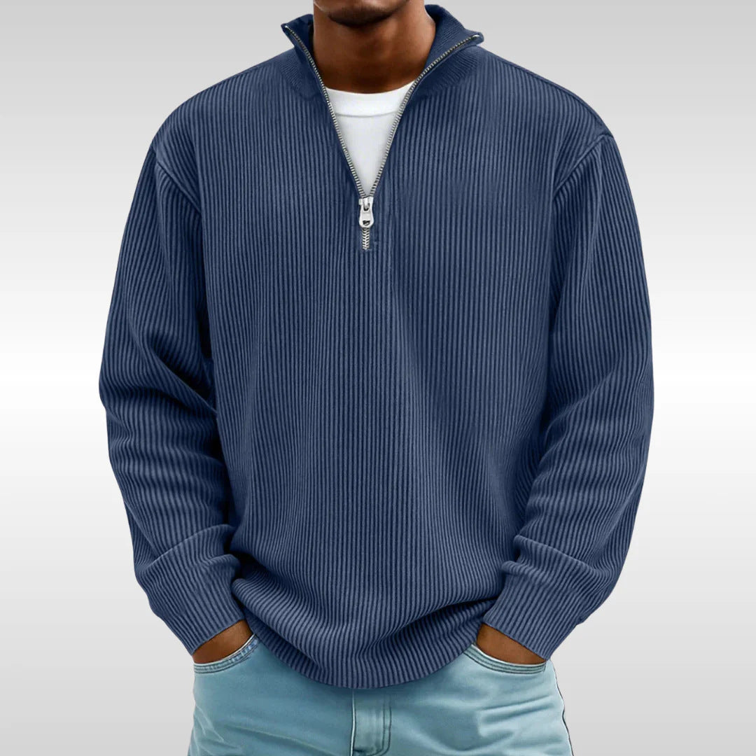Męska Moda Zamek Sweter