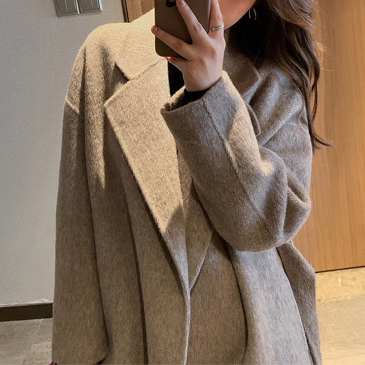 Damska elegancka i codzienna oversize Wool kurtka Drune