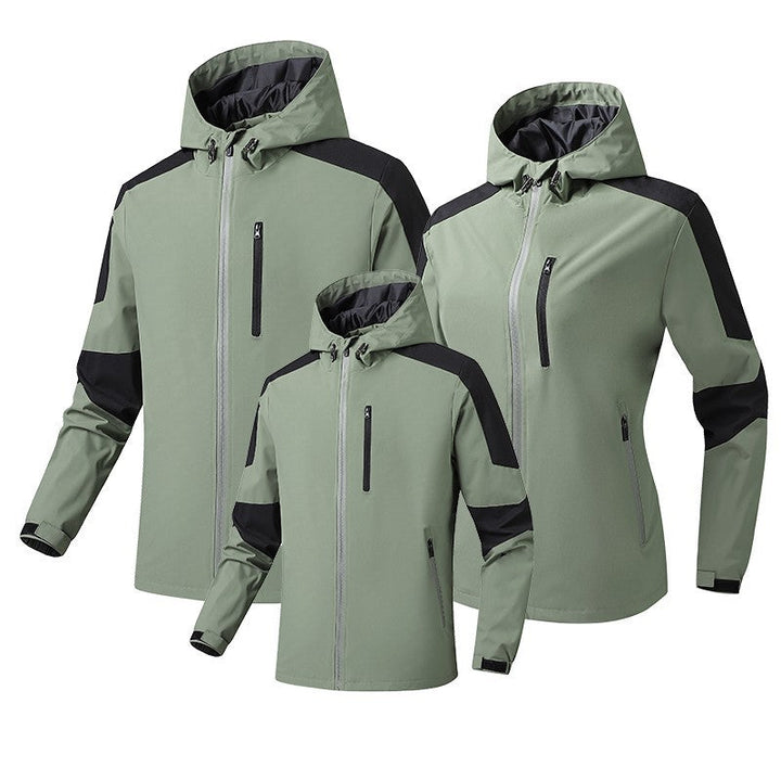Męski Oddychający Softshell-Hardshell Hybrid Kurtka z Kaptur i Wodoodporny Kieszenie na zamek