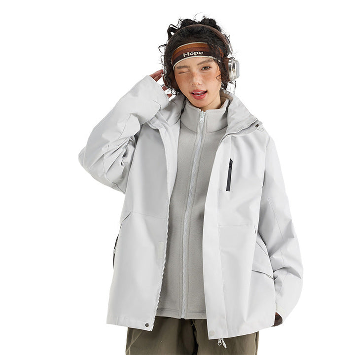 Damska lekka wodoodporna Parka bluza z kapturem kurtka z Sealed Seams i ściągaczem Lumaza