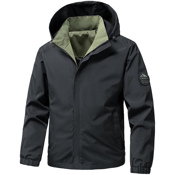 Męska technical kapturemed softshell kurtka z regulowany kapturem i utility kieszeniami