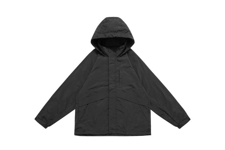 Unisex Szeroki wodoodporna z kapturem parka z ukryty zamek flap i kieszenie z klapkami