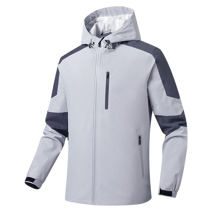 Męski Oddychający Softshell-Hardshell Hybrid Kurtka z Kaptur i Wodoodporny Kieszenie na zamek