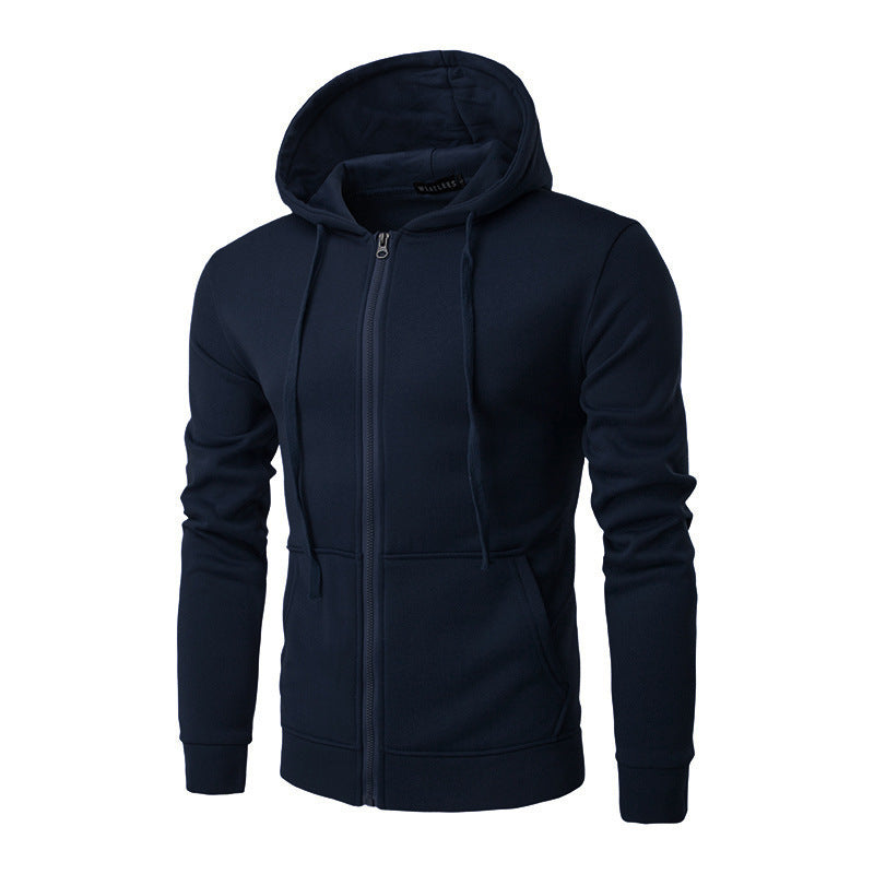 Męska Nano Slim-Krój Bluza z kapturem Sweat Kurtka z central zamek, dwuwarstwowa kaptur i praktyczne kieszenie boczne