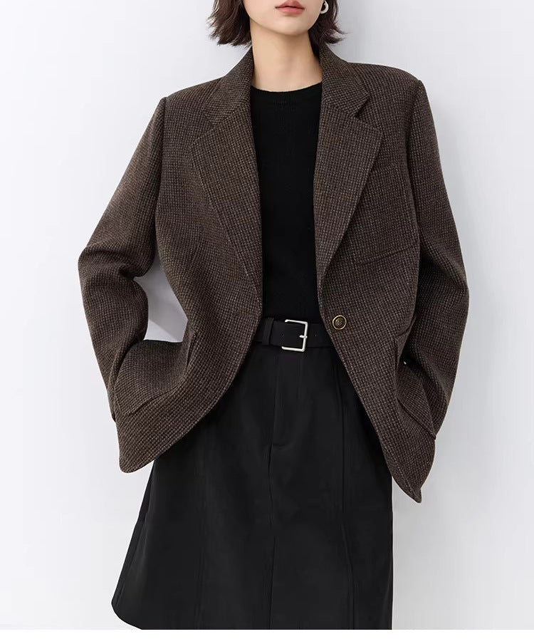 Damska elegancka oversize kurtka z textured design Drune