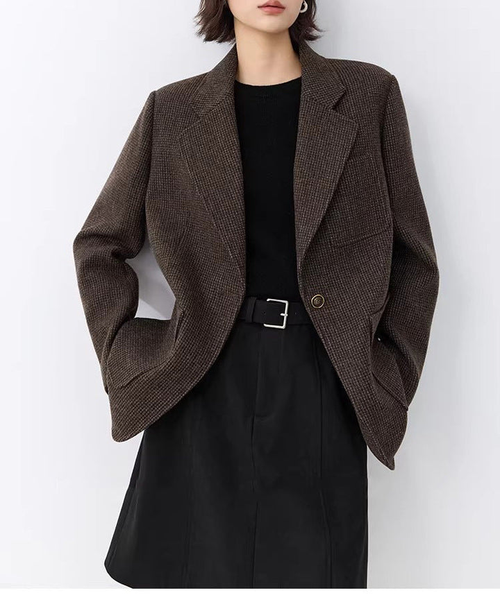 Damska elegancka oversize kurtka z textured design Drune