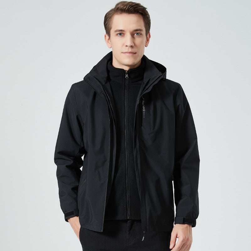 Damska lekka wodoodporna codzienna outdoor kurtka z regulowanym hood i ukrytym zamkiem Lumaza
