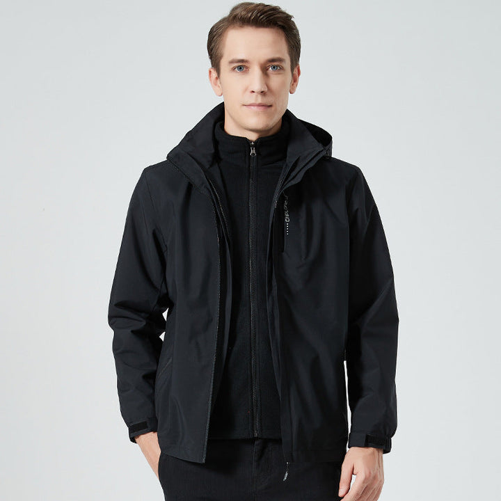 Damska lekka wodoodporna codzienna outdoor kurtka z regulowanym hood i ukrytym zamkiem Lumaza
