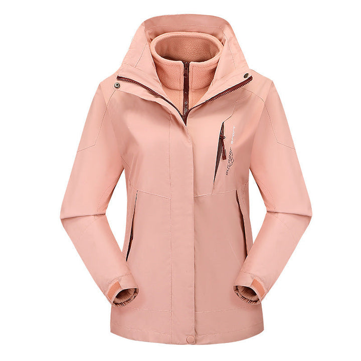 Damska versatile outdoor kurtka z removable polarowa inner kurtka i windproof softshellowa outer Lumaza