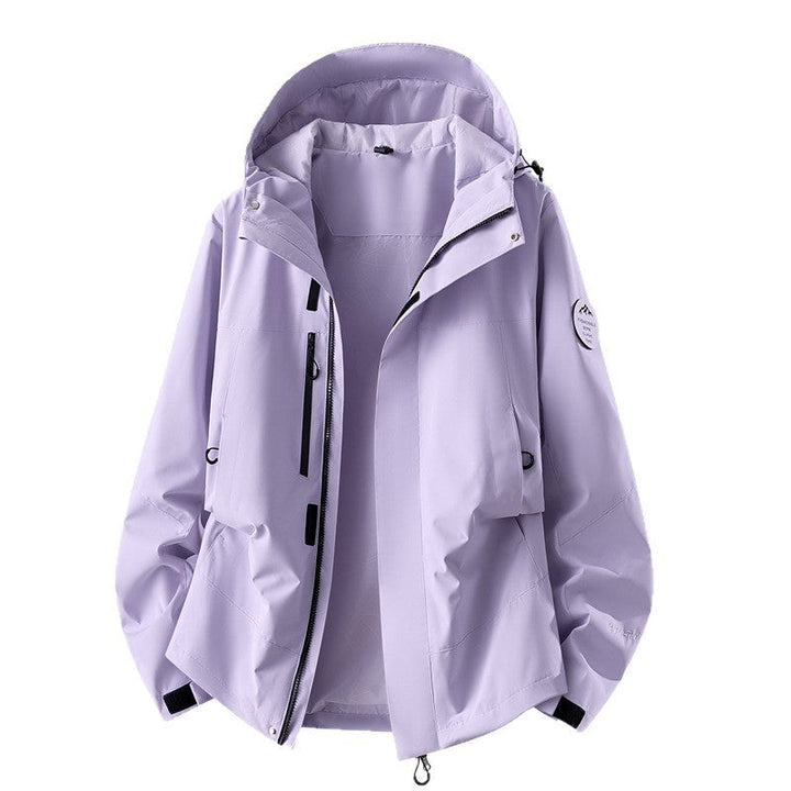 Damska techniczny three-layer softshell deszczem kurtka z taped szwy i multifunctional Kieszenie