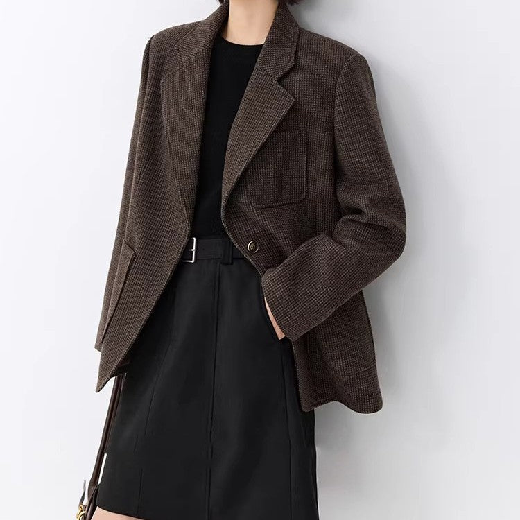Damska elegancka oversize kurtka z textured design Drune