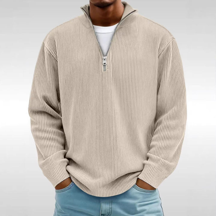 Męska Moda Zamek Sweter