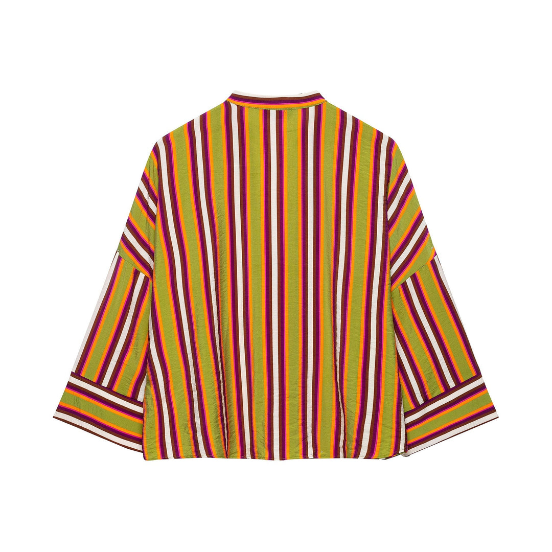 Damska oversize kimono kurtka z Decorative Cord Closings i Three-Quarter rękawami Lumaza