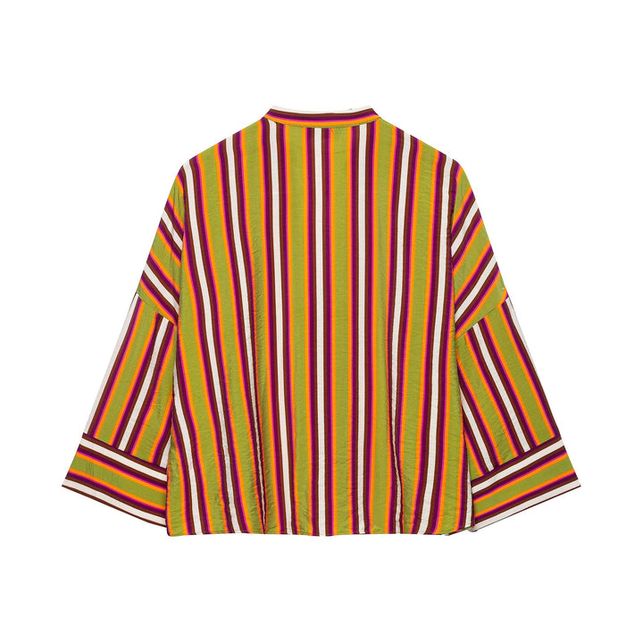 Damska oversize kimono kurtka z Decorative Cord Closings i Three-Quarter rękawami Lumaza