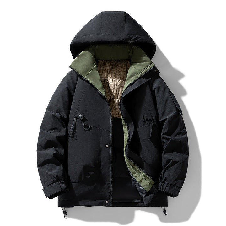 Męski Technical Miejski Parka z Termiczny Ocieplenie i Multifunctional Kieszenie