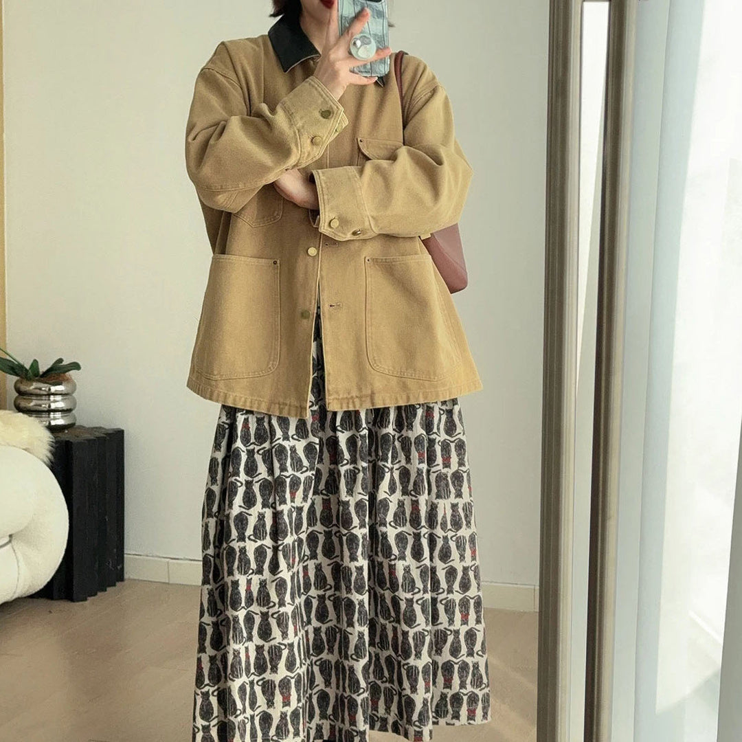 Damska Stylish funkcjonalna kurtka z Check Pattern Lumaza