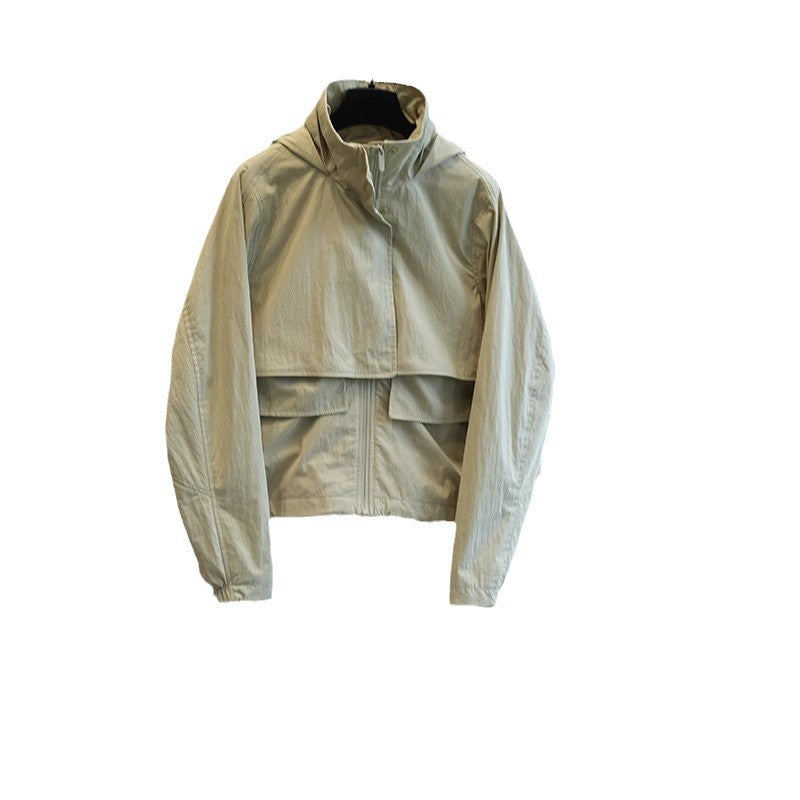 Damska Stylish Transitional kurtka z wysokim kołnierzem i Practical kieszeniami Lumaza