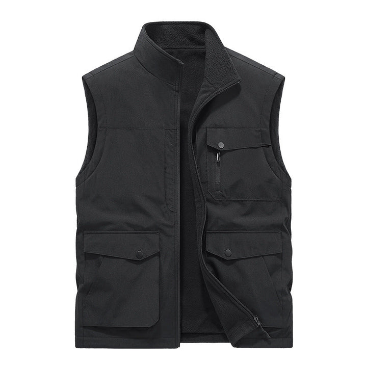 Męska Multifunctional utility kamizelka z fleece Lwwg i Multiple kieszeniami