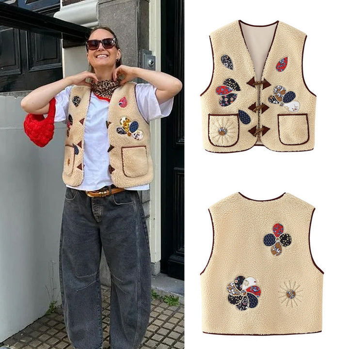 Kamizelka damska puchowa ciepła z kieszeniami