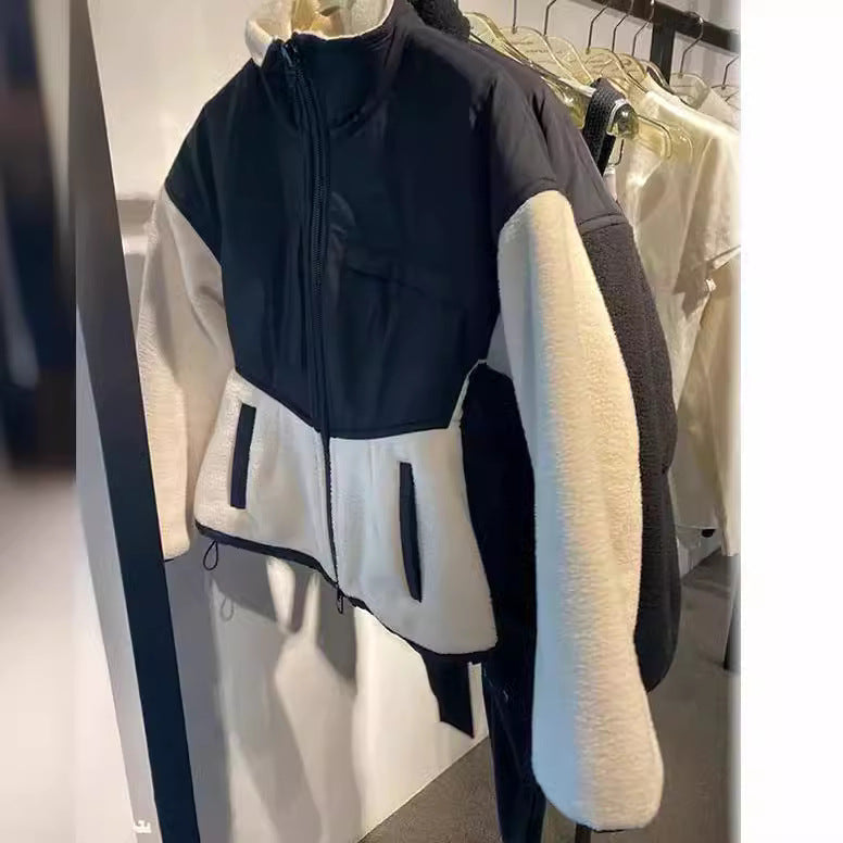 Damska fashionable transitional kurtka z wysokim kołnierzem i practical kieszeniami Lumaza
