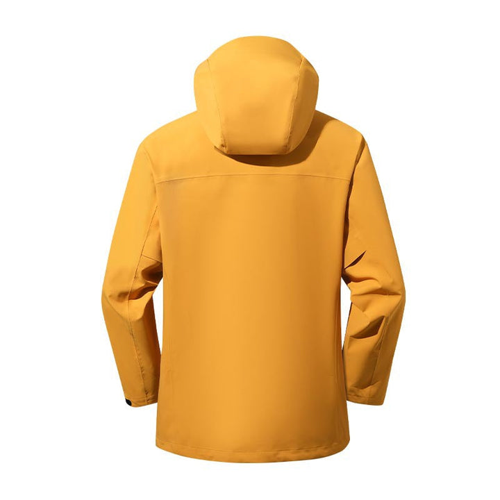 Męska water- i wiatroszczelna kurtka softshell outdoorowy z regulowany kapturem