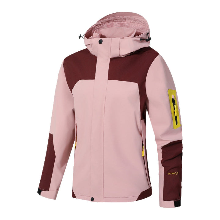 Męska wodoodporna kurtka softshell outdoorowy z kapturem, rękaw zamkiem kieszenią i wiatroszczelna membrana