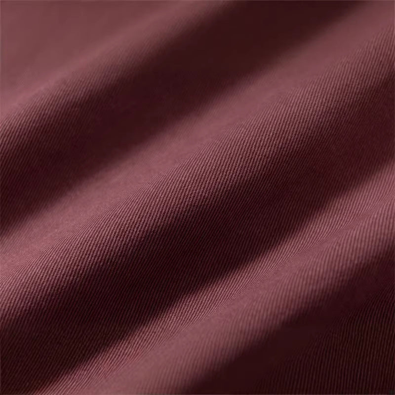 Damska luźny kurtka koszulowa wykonana z bawełna twill z asymmetric breast kieszeń