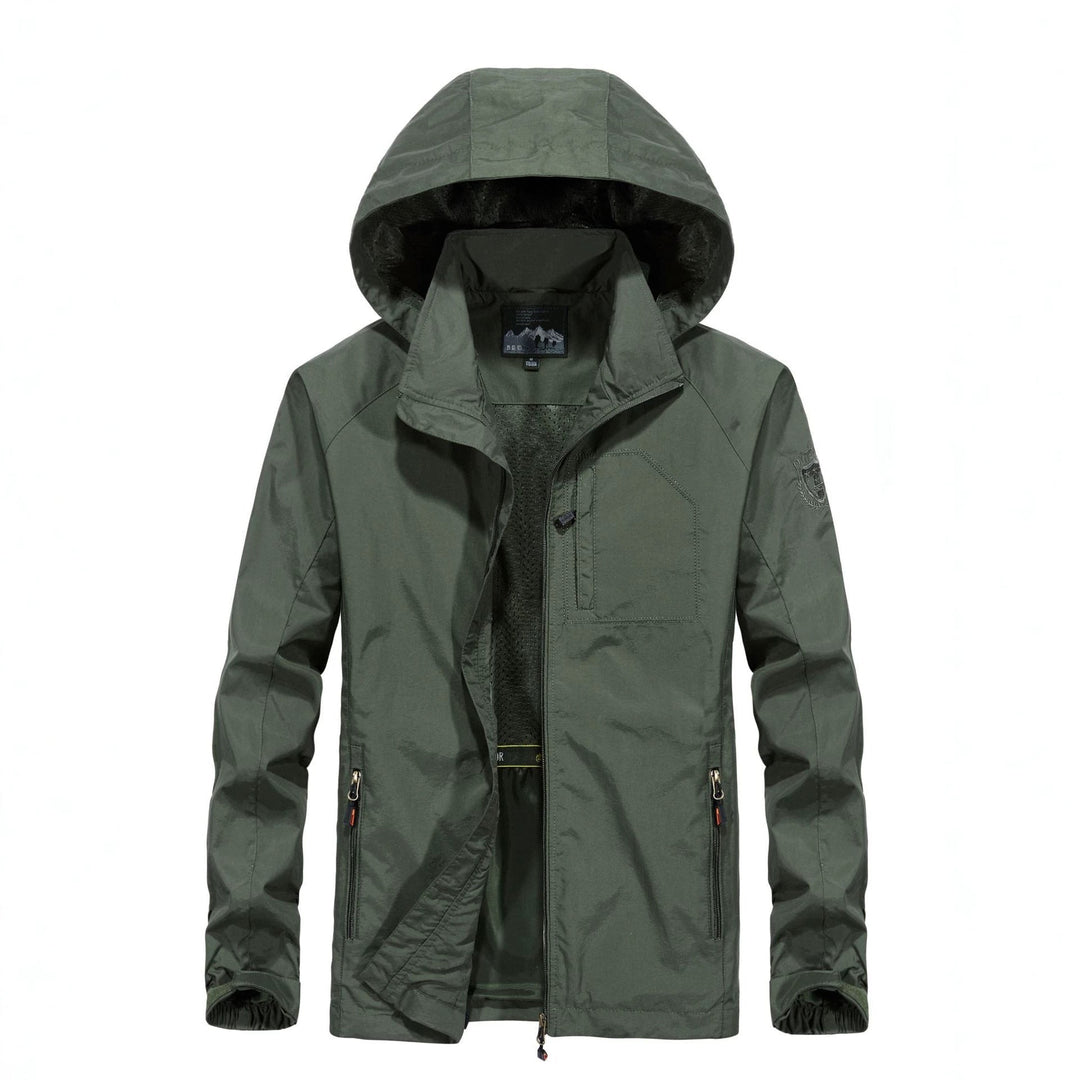Męska lekka All-Weather field kurtka z kapturem, Mesh Lwwg, i zamkiemed kieszeniami