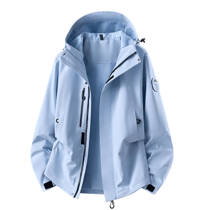 Damska techniczny three-layer softshell deszczem kurtka z taped szwy i multifunctional Kieszenie