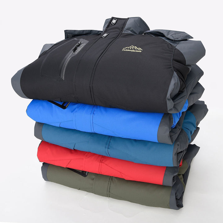 Męski wodoodporny outdoorowy kurtka z polar teddy podszewka, regulowany kaptur, i multifunction kieszenie