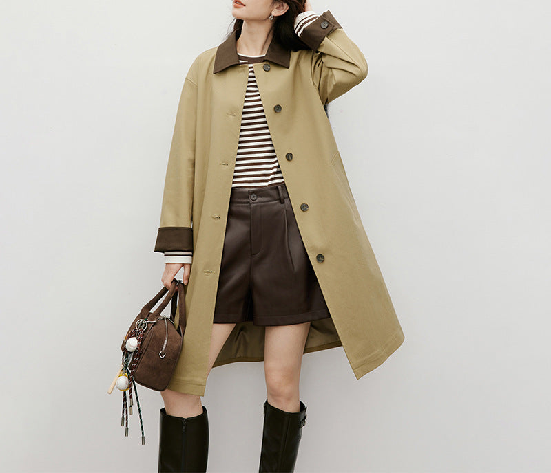 Damska Stylish trencz z Contrasting Details Lumaza