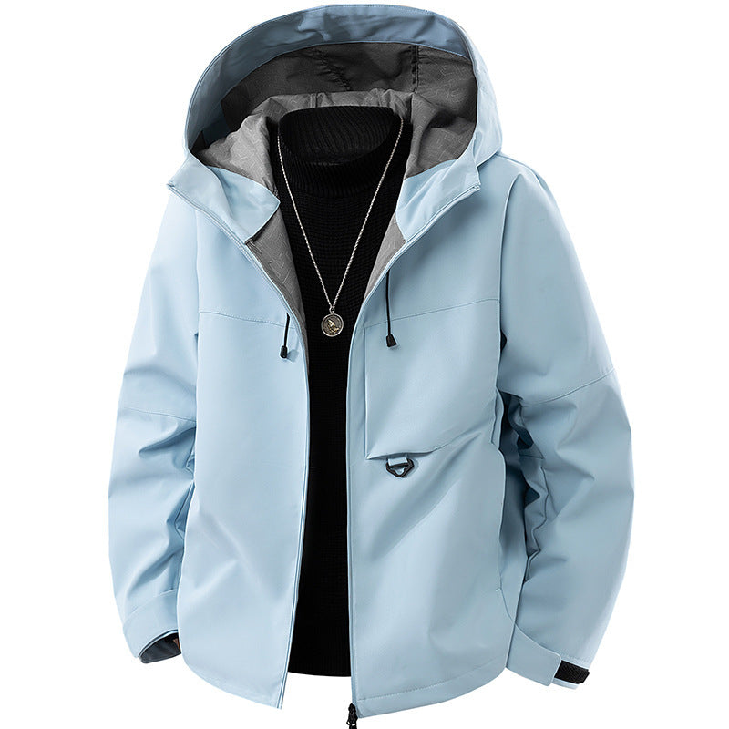 Męska technical kapturemed softshell kurtka z regulowany kapturem i utility kieszeniami