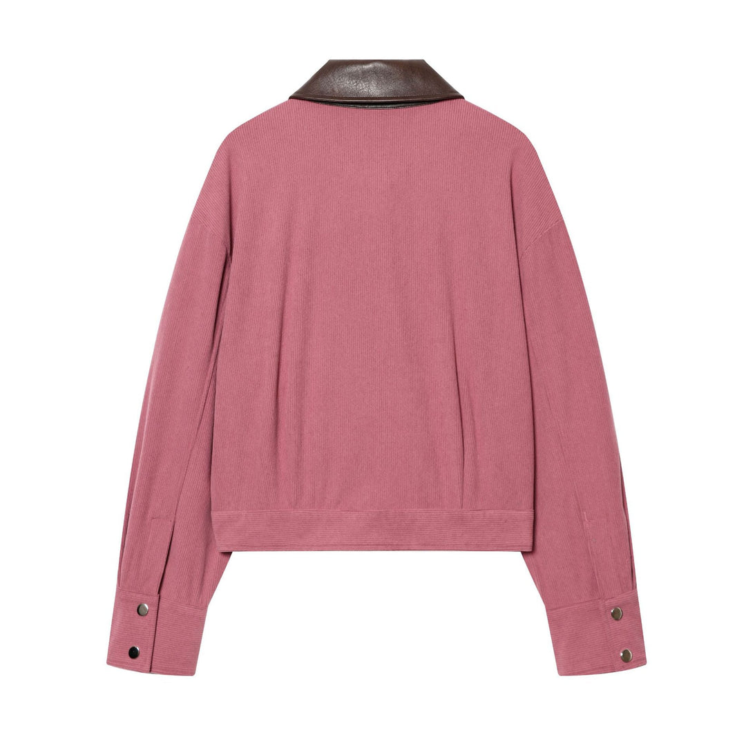 Kurtka damska z imitacji skóry ocieplana ciepła