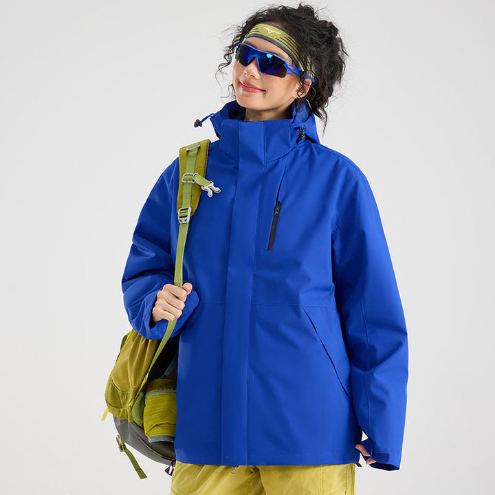 Damska lekka wodoodporna Parka bluza z kapturem kurtka z Sealed Seams i ściągaczem Lumaza