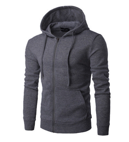 Męska Nano Slim-Krój Bluza z kapturem Sweat Kurtka z central zamek, dwuwarstwowa kaptur i praktyczne kieszenie boczne