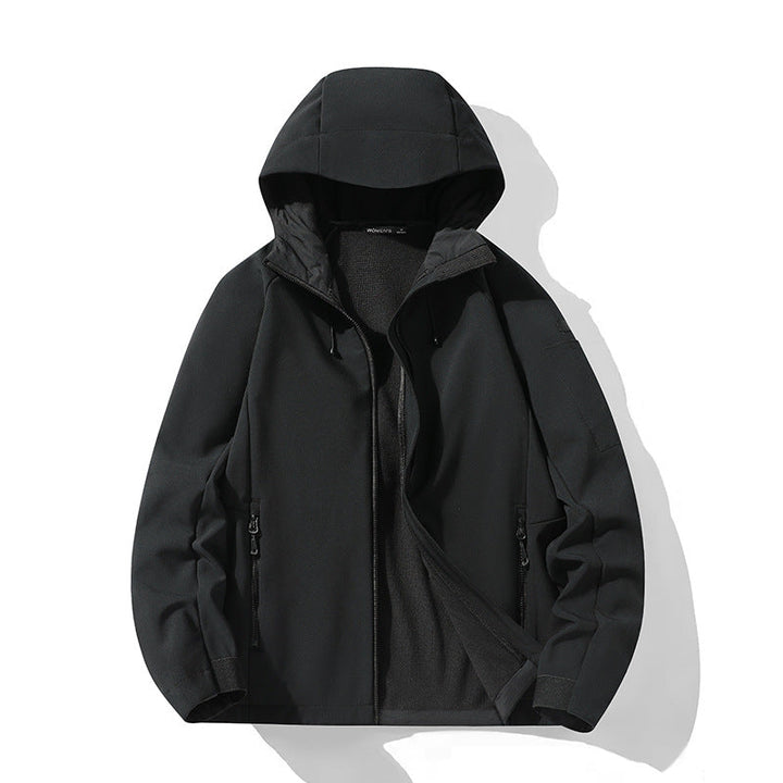 Damska softshellowa kurtka z kapturem i polarowa lining, windproof wodoodporna Lumaza