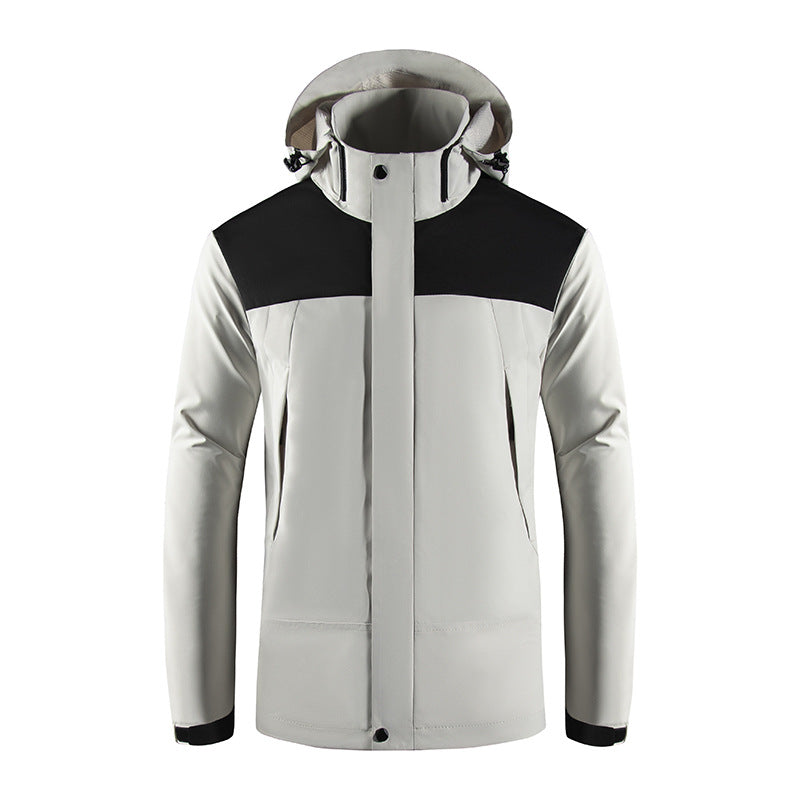 Męska Wwd i Water Resistant softshell kurtka z kapturem i ukrytym zamkiem
