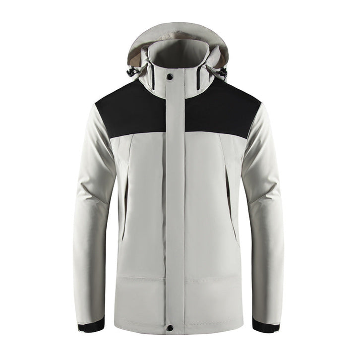Męska Wwd i Water Resistant softshell kurtka z kapturem i ukrytym zamkiem