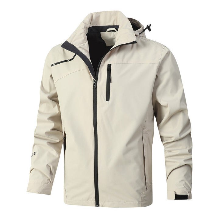 Męska oddychająca wodoodporna softshell kurtka z Seam-Sealed membrana i Packable kapturem