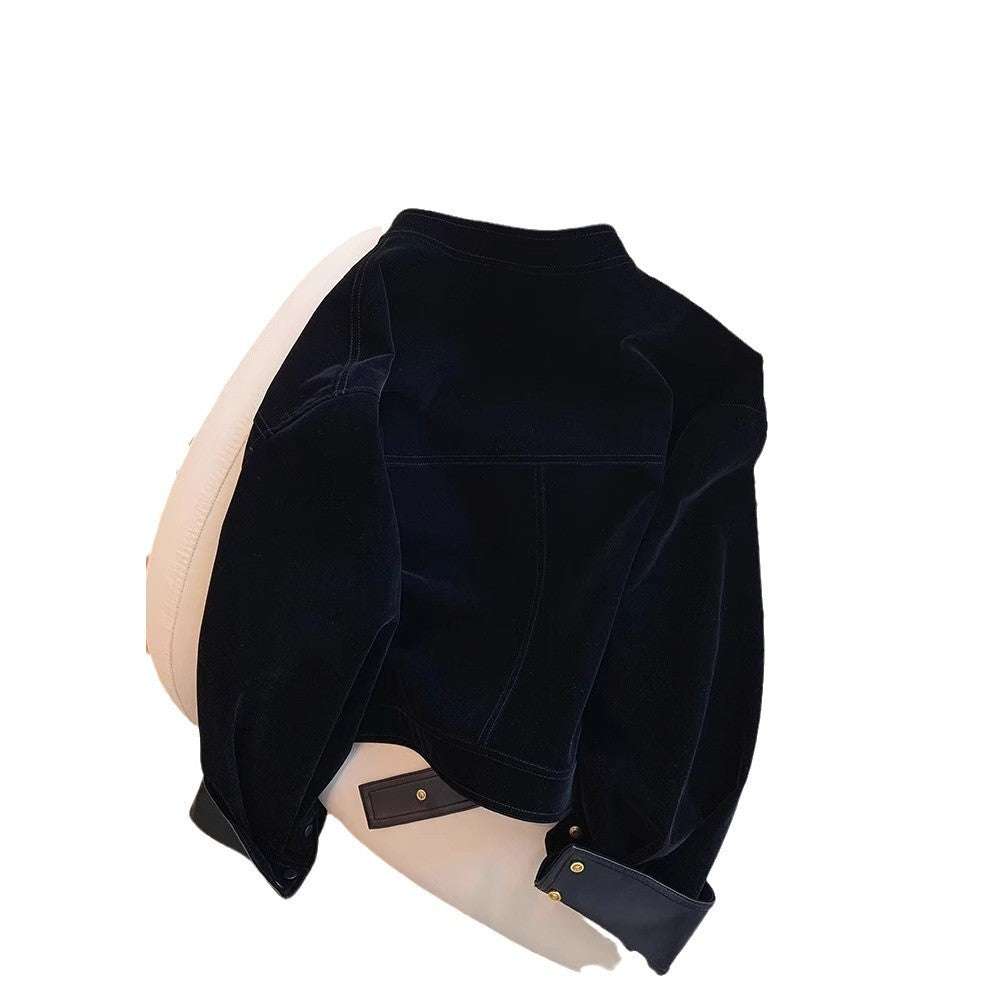 Damska Stylish weluroway Transitional kurtka z Leather Accents Lumaza
