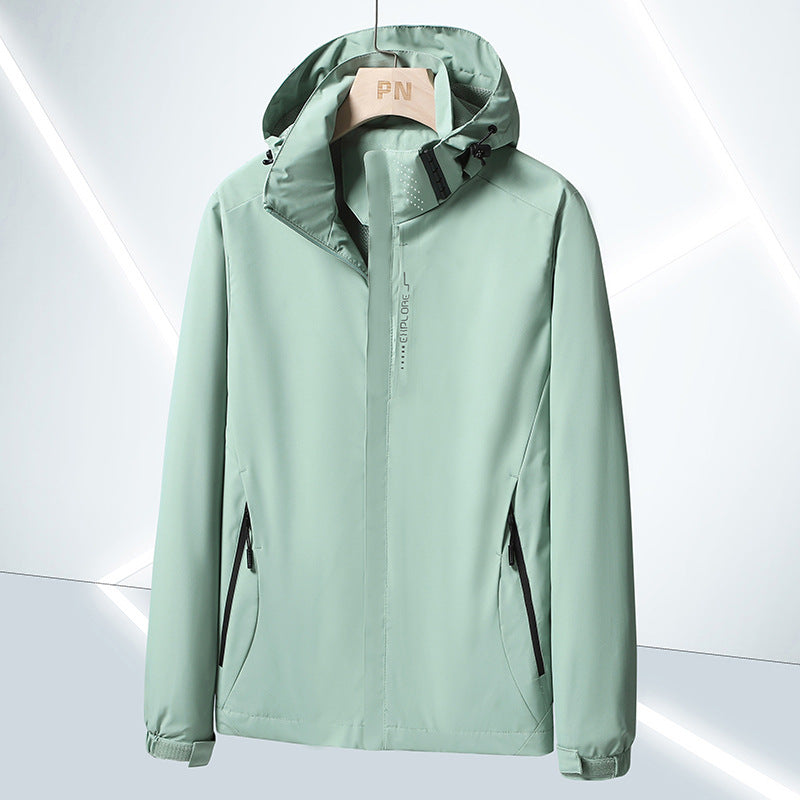 Męska lekka softshell funkcjonalne kurtka z oddychająca Mesh Lwwg i regulowany kapturem