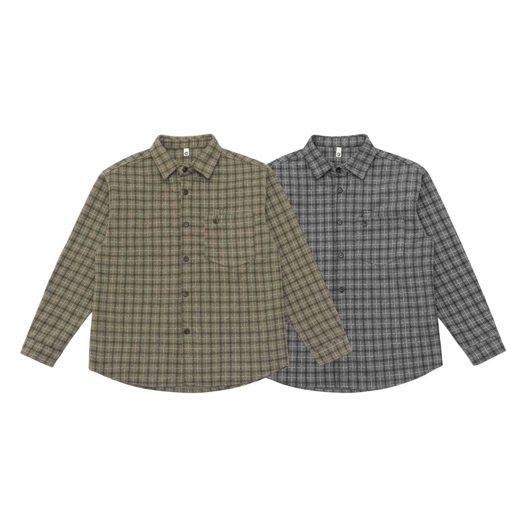 Unisex W kratę Kurtka koszulowa-Overshirt wykonana z Mieszanka myłny
